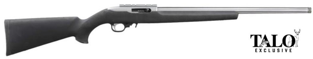 10/22 Light Varmint Target, .22LR, 20" Threaded Barrel, Black Hogue Stock, Stainless/Black, 10-rd ,TALO