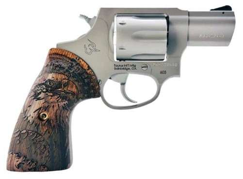 Model 605, .357 Magnum, 2" Barrel, Matte Stainess, Eagle Custom Wood Grips, 5-rd