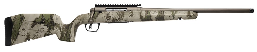 AXIS 2 Pro, .243 Win, 20" Heavy Threaded Barrel, AccuTrigger, Bronze/Woodland Camo,  4-rd