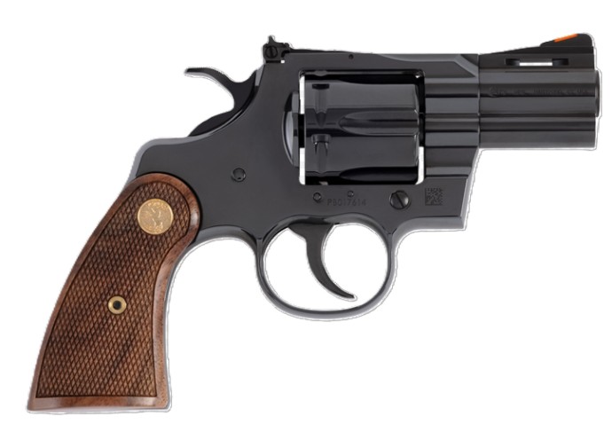 Python, .357 Mag, 2.5" Barrel, Red Ramp Front /Adjustable Rear Sights, Blued, Walnut, 6-rd
