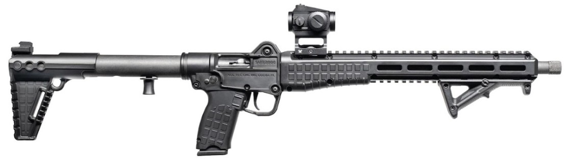 Sub2000 Defender, 10mm, 16.25" Threaded Barrel, Cross Fire Red Dot, Black, (2) 15-rd