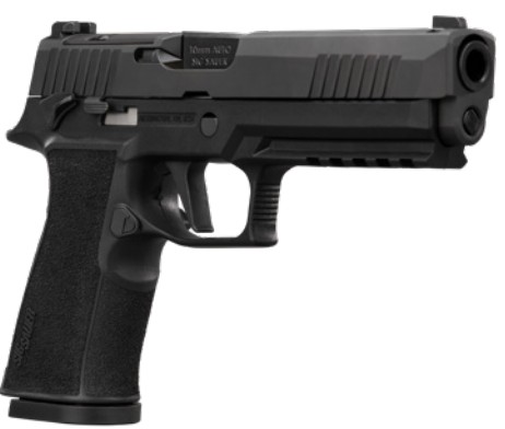 P320 XTen, 10mm, 5" Bull Barrel, XRay3 Day/Night Sights, MS, Black, (2) 10-rd
