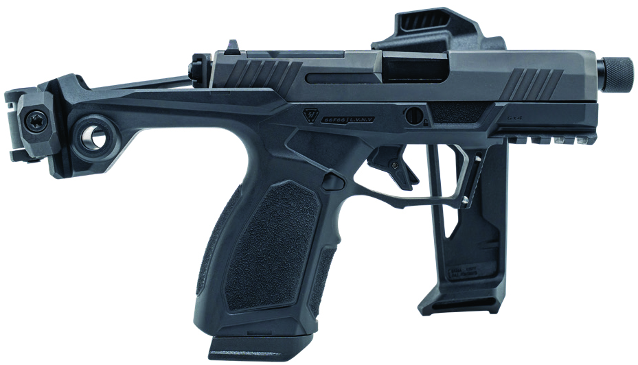 GX4 Carry, 9mm, 3.7" Threaded Barrel, Strike Industries Brace, TORO Optic Ready, Black, (2) 10-rd
