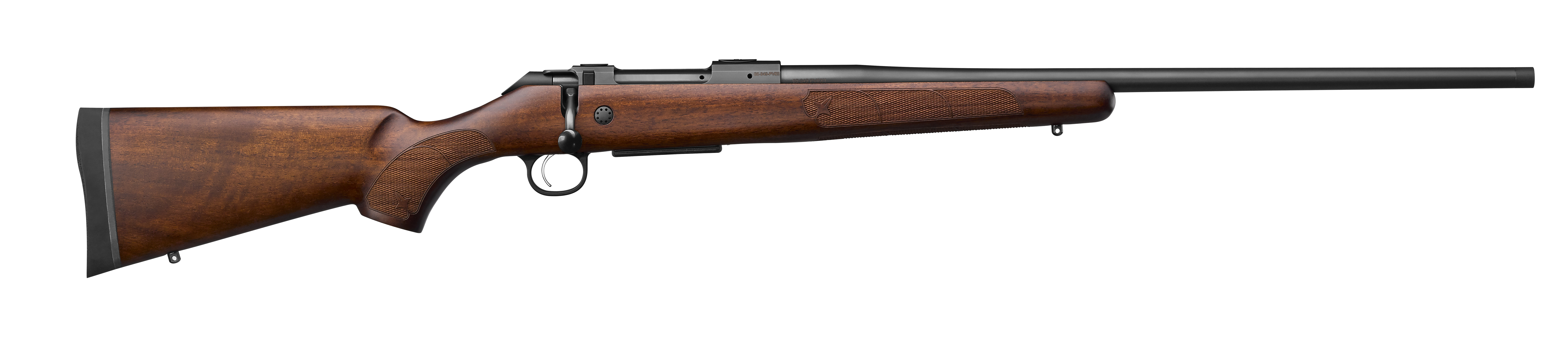 CZ 600 Plus American, 6.5 Creedmoor, 24" Threaded Barrel, Drilled & Tapped, Blued, Walnut, 5-rd