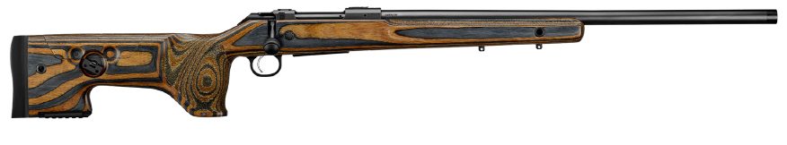 CZ 600 Plus Range, 6.5 Creedmoor, 24" Threaded Barrel, D&T, Black, Grey/Brown Laminate, 5-rd