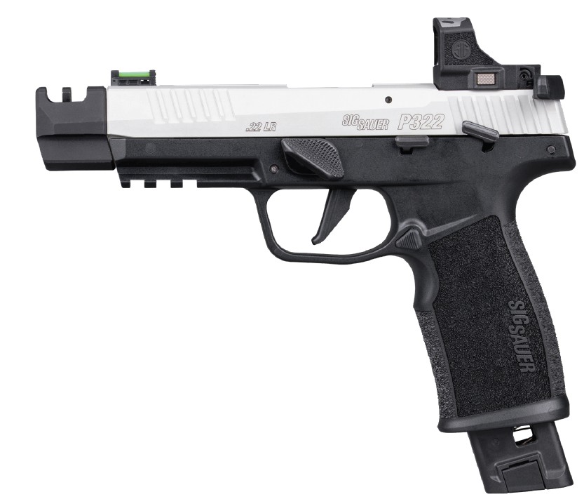 P322 Competition, .22LR, 4" TB, w/Compensator, Romeo-RS Sights, 2-Tone, (1)20 & (1)25-rd