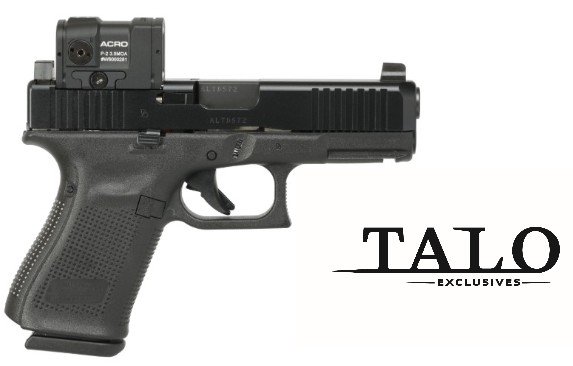 GLOCK 19 Gen 5 MOS, 9mm, 4" Barrel, Aimpoint ACRO P2, Black (2) 10-rd, TALO Exclusive