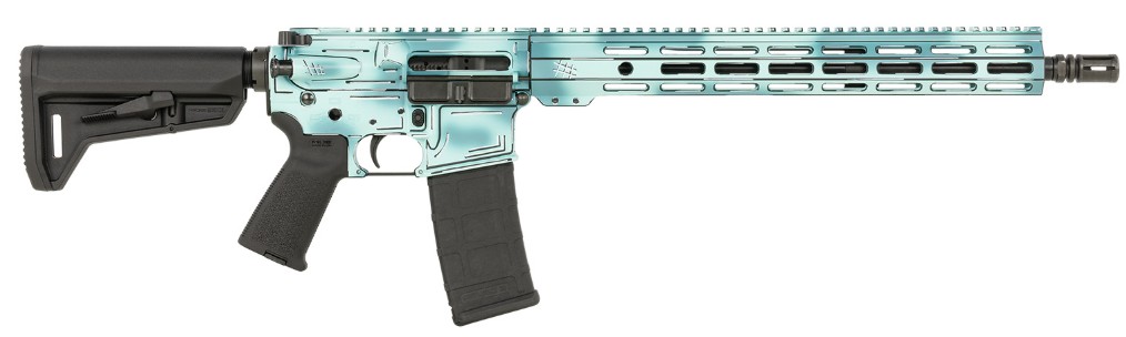 Anime 15, 5.56 NATO, 16" Threaded Barrel, M-LOK, Blue, 30-rd