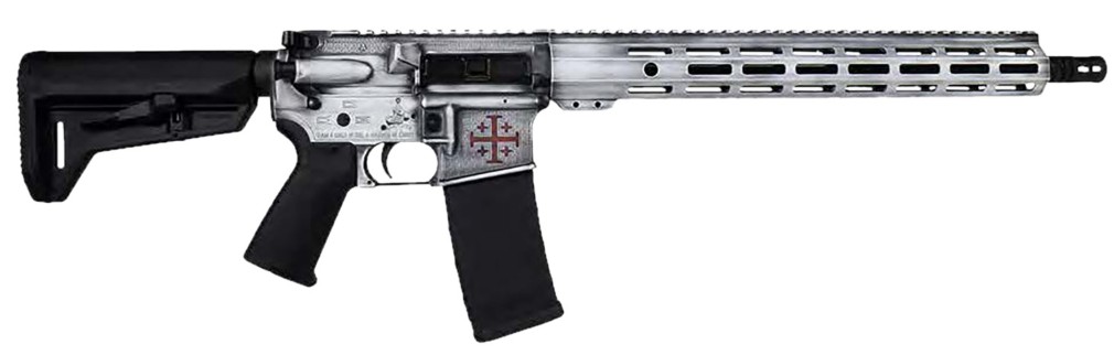Templar AR-15, 5.56 NATO, 16" Threaded Barrel, M-LOK, Engraved, Distressed White, 30-rd