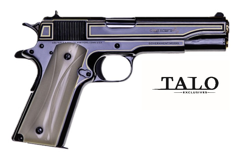 1911 Classic Government, Raymond J Wielgus, .45 ACP, 5" Barrel, Engraved, Gold Accents, Blued, 7-rd, TALO