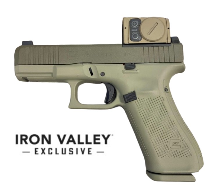 GLOCK 45 MOS, 9mm, w/ Aimpoint ACRO, "Debo" Green, 17-rd, IVS Exclusive