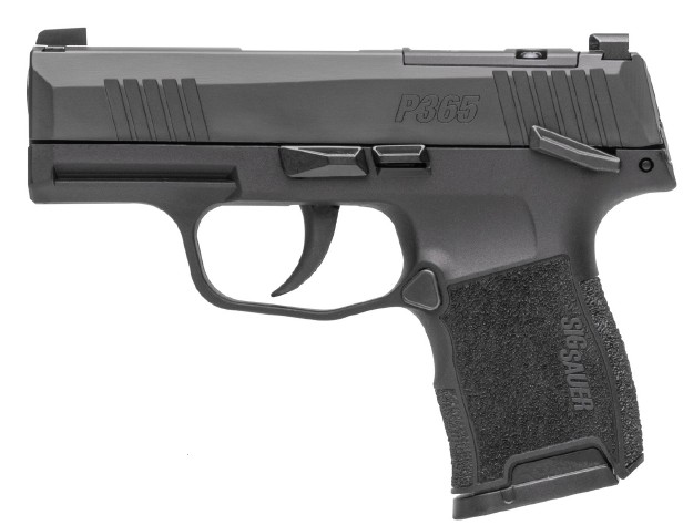 P365, 9mm, 3.1" Barrel, MS, XRay3 Day/Night Sights, Optic Ready, Black, (2) 10-rd, CA Compliant