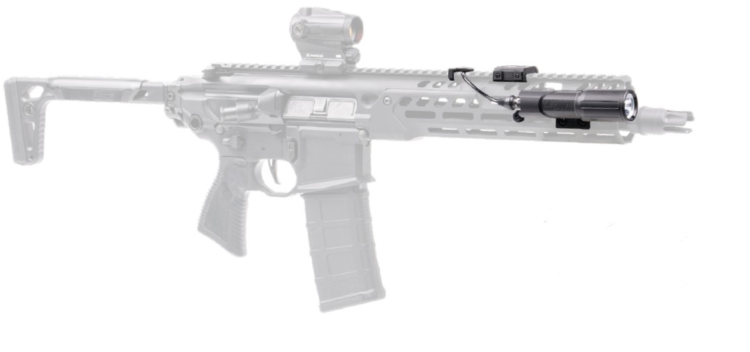 Foxtrot-MSR Compact Rifle Mounted White Light, 1350 Lumens, Black