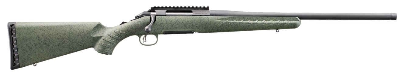 Glenfield Model A, .308 Win, 20" Threaded Barrel, Black, Moss Green Splatter, 4-rd