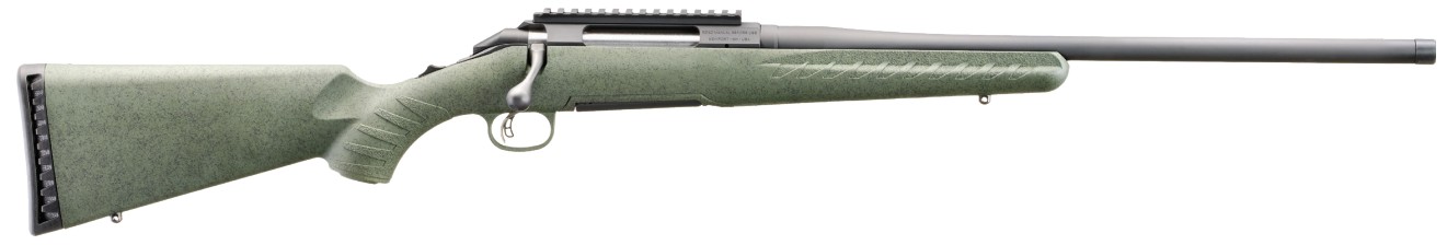 Glenfield Model A, .270 Win, 20" Threaded Barrel, Black, Moss Green Splatter, 4-rd