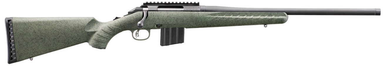 Glenfield Model A, .350 Legend, 20" Threaded Barrel, Black, Moss Green Splatter, 5-rd