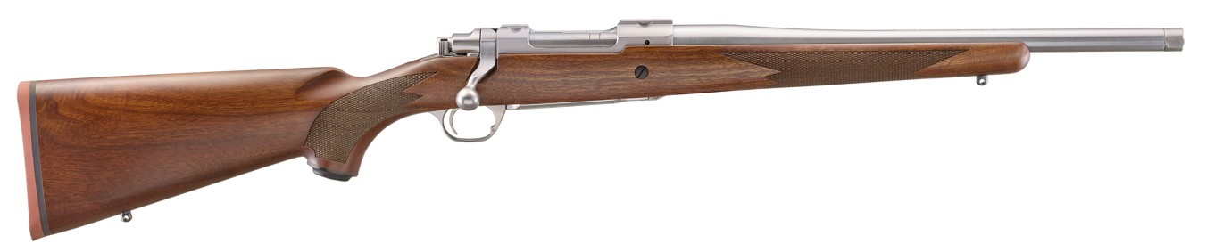 Hawkeye Hunter, .243 Win, 16.6" Threaded Barrel, Satin Stainless, Walnut, 4-rd