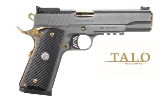 MC1911 Negotiator, .38 Super, 5" Barrel, FO Front Sight, G10 Grips, Titanium, Gold Accents, 9-rd, TALO