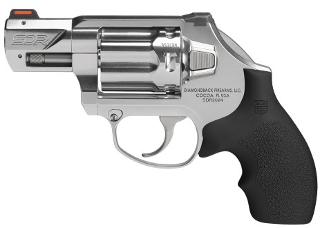 SDR, .357 Mag/.38 Spl+P, 2" Barrel, Fiber Optic Front, Black Hogue Grip, Polished Stainless, 6-rd
