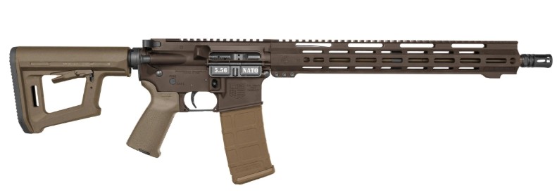 DB15 Carbon, 5.56 NATO, 16" Threaded Barrel, 15" M-LOK, Magpul Moe Grip, Gen M3 PMAG, Brown, FDE, 30-rd
