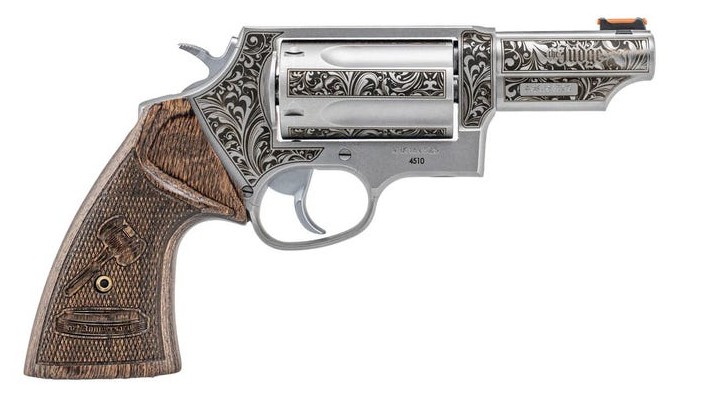 Judge 20th ANV, .45 Colt/.410, 3" Barrel, Engraved, Stainless, Wood, 5-rd