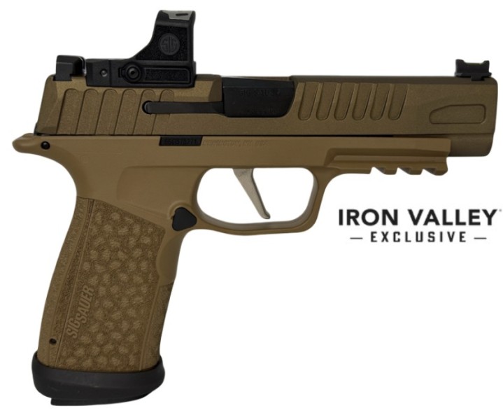P365 FUSE, 9mm, 4.3" Barrel, OR, Romeo-RS Compact 3MOA, Burnt Bronze, (1)17 & (2)21rd, IVS Exclusive