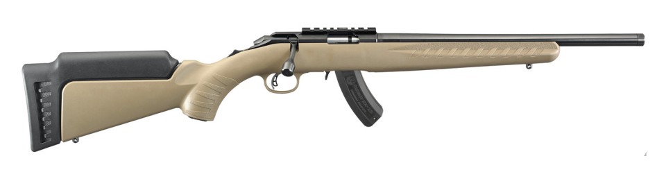 American Rimfire, .17HMR, 16" Threaded Barrel, Satin Blued, FDE, 15-rd