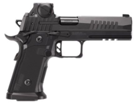 P211-GT5 FS, 9mm, 5" Barrel, Romeo-X Sig-LOC, Black, (1) 17 & (2) 21-rd