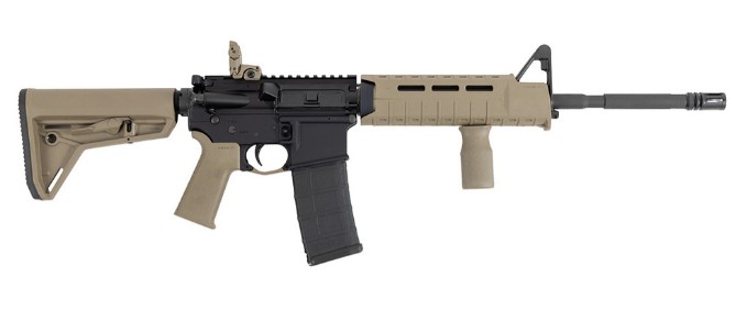 M4 Carbine, 5.56, 16.1" Barrel, M-LOK, Magpul MBUS Sights, FDE, 30-rd