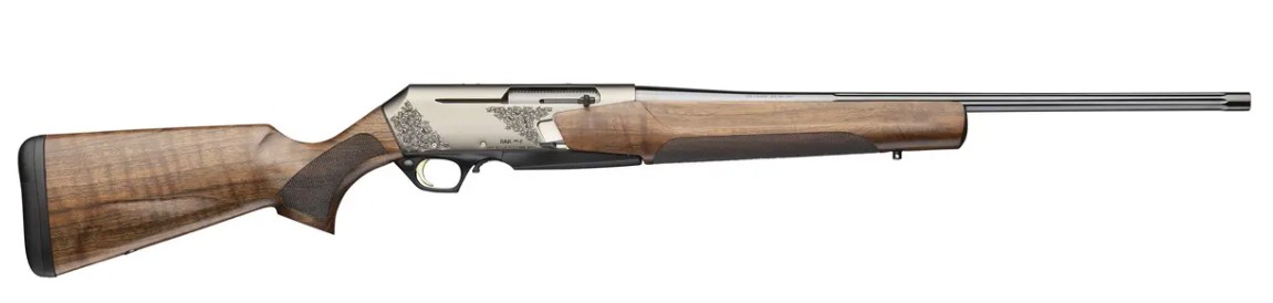 BAR MK4 Medallion, .308 Win, 22" Fluted Barrel, D&T, Engraved Nickel/ Wood, 4-rd