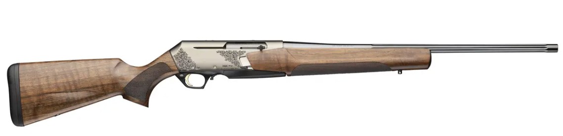 BAR MK4 Medallion, .270 Win, 22" Fluted Barrel, D&T, Engraved Nickel/ Wood, 4-rd