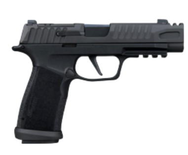 P365 FUSE FS, 9mm, 3.7" Barrel, OR, Compensated Slide, Black (1)17-rd & (2)21-rd