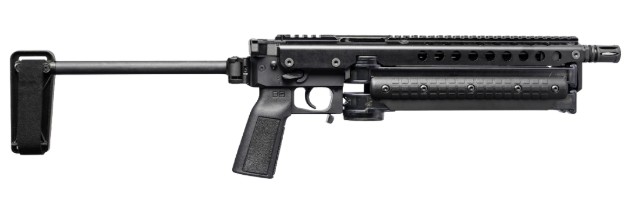 KP50 Pistol, 5.7x28mm, 9.6" Barrel, Picatinny, Brace, Jungle Clip, Black, 50-rd