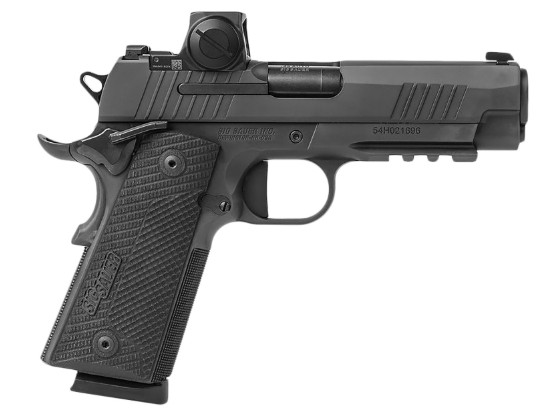 1911X-Carry, .45 ACP,  4.25" Barrel, Romeo-X, OR, G10, Black, (2) 8-rd