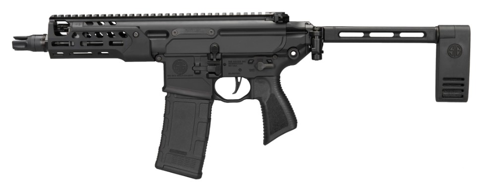 MCX Rattler LT Pistol, .300 BLK, 6.7" TB, M-LOK, Folding Pistol Brace, OR, Black, 30-rd