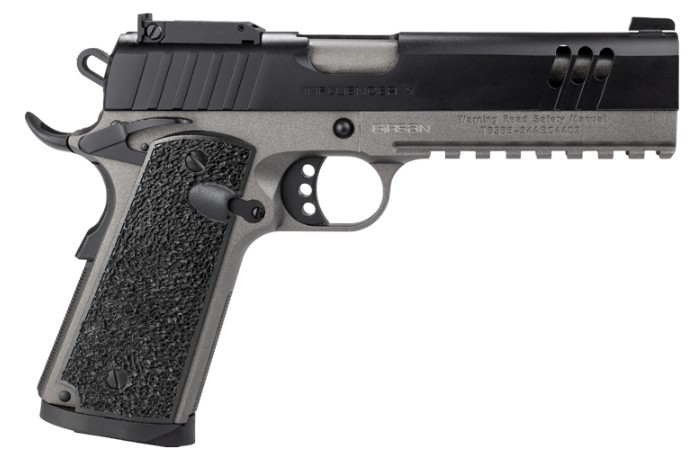 MC1911S Influencer X, .45 ACP, 5" Barrel, OR, Tactical Sights, Accessory Rail, Tungsten, 8-rd