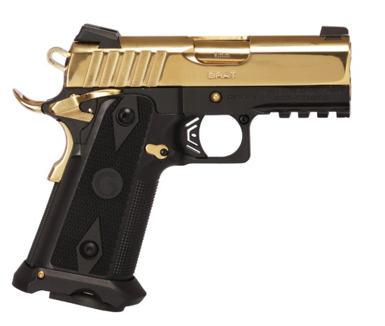 Witness 2311 BRAT, 9mm, 3.4" Bull Barrel, Fixed Sights, Accessory Rail, Gold, Black, 17-rd