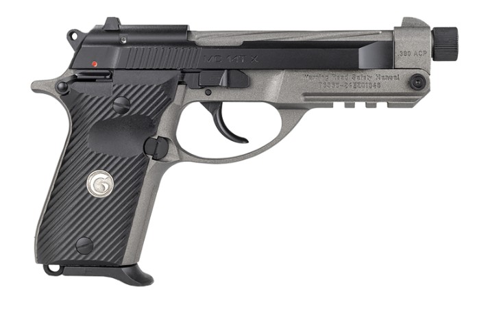MC 14TX Tip-UP, .380 ACP, 5" Threaded Barrel, Fixed Sights, Tungsten Grey, Black, 13-rd