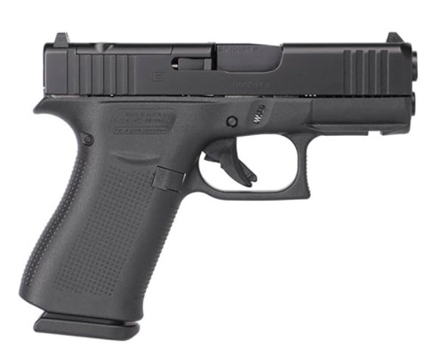 GLOCK 43X MOS, 9mm, 3.41", OR, Fixed sights, Black, (2) 15-rd