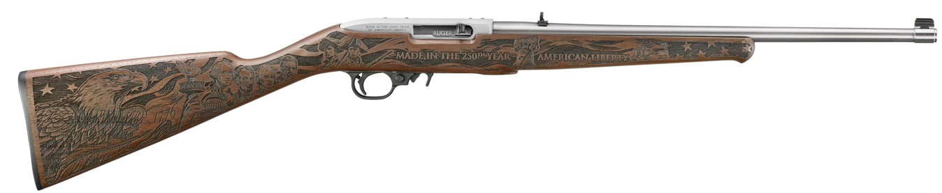 10/22 USA 250th Anniversary, .22LR, 18.5", Engraved, Stainless, Walnut, 10-rd
