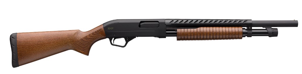 SXP Trench, 12 Gauge, 18", 3", D&T, Blued, Wood, 5-rd