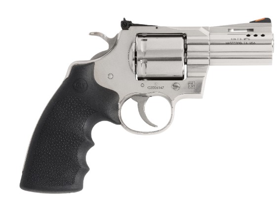 Grizzly, .357 Mag, 3", Stainless, Black Hogue Grips, 6-rd