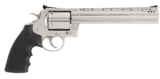 Kodiak, .44 Mag, 8", Stainless, Black Hogue Grips, 6-rd