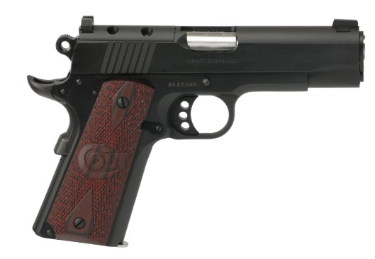 Combat Commander, .38 Super, 4.25", OR, Blued, Black Cherry G10 Grips, 9-rd