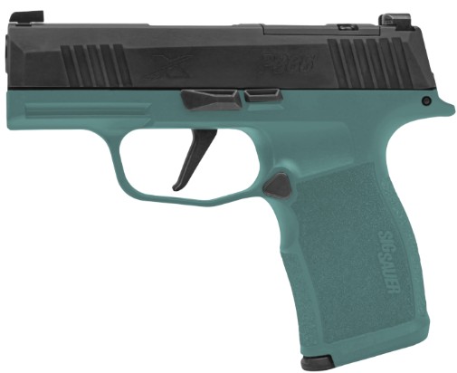 P365X Bama Breeze, 3.1", OR, XRAY3, Black, Teal, (2) 12-rd