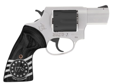 Model 856, .38 Special, 2", Two-Tone, 1776 Engraved Wood Grips, 6-rd