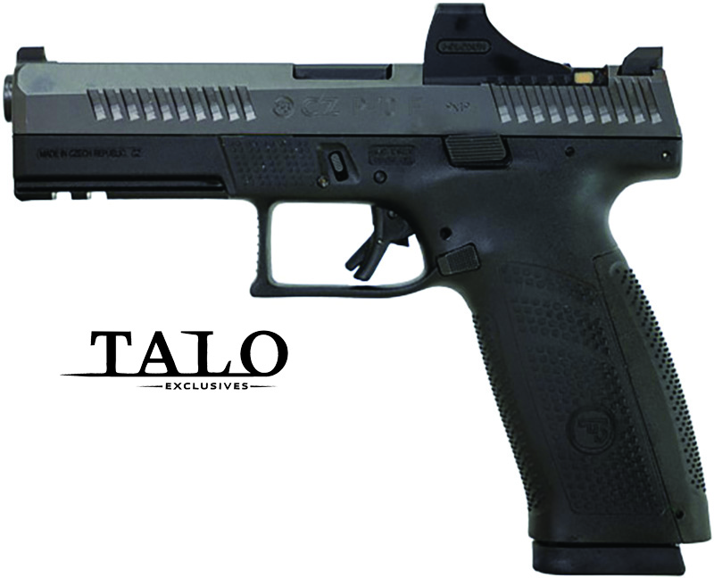 CZ P-10 Full, 9mm, 4.5" Barrel, Night Sights, Holosun SCS, Black, (3) 19-rd, TALO Exclusive