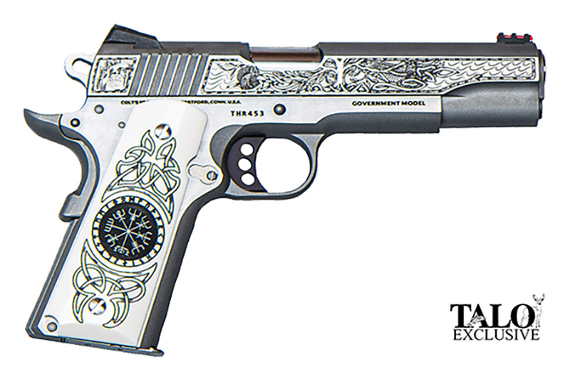 Delta Elite Thor, 10mm, 5", Novak Sights, Engraved Slide/Grips, Stainless, 8-rd, TALO