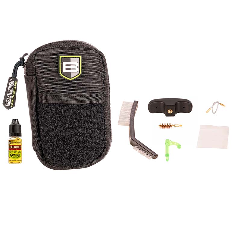Badge Series Pull-Through Cleaning Kit w/ Molle Pouch, .44/.45