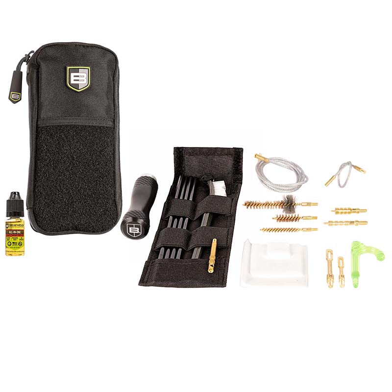 Badge Series Rod & Pull-Through Cleaning Kit w/ Molle Pouch, 5.56 / 9mm